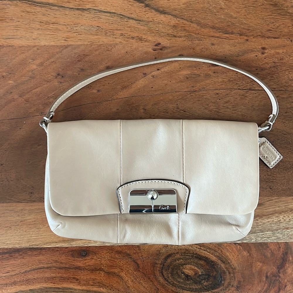 Coach Beige Leather Clutch